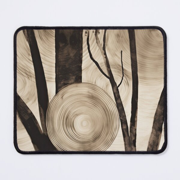 Item preview, Timeless Whorls Tree With Whorls Black and White Sepia Tone Chiaroscuro Surrealist Landscape designed and sold by mpraytor.