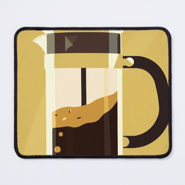 Item preview, Golden Press: Minimalist Yellow-Brown French Press Art designed and sold by yaseenart.