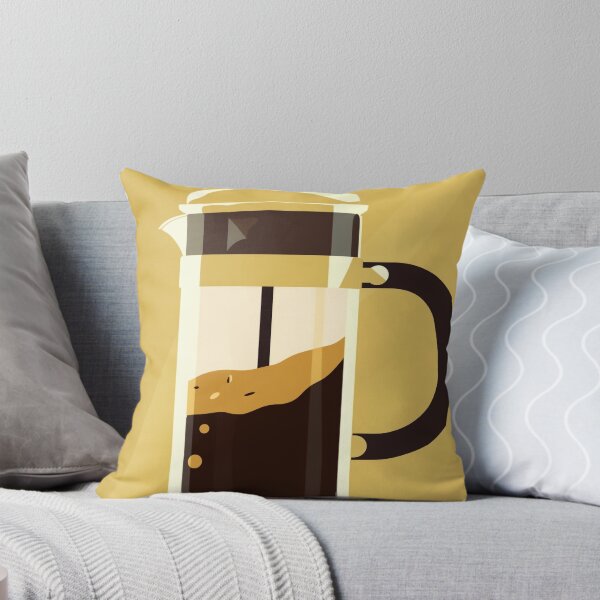 Item preview, Golden Press: Minimalist Yellow-Brown French Press Art designed and sold by yaseenart.