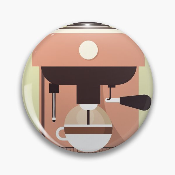 Item preview, Zesty Fusion: Minimalist Orange-Green Espresso Machine Art designed and sold by yaseenart.