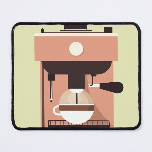 Item preview, Zesty Fusion: Minimalist Orange-Green Espresso Machine Art designed and sold by yaseenart.