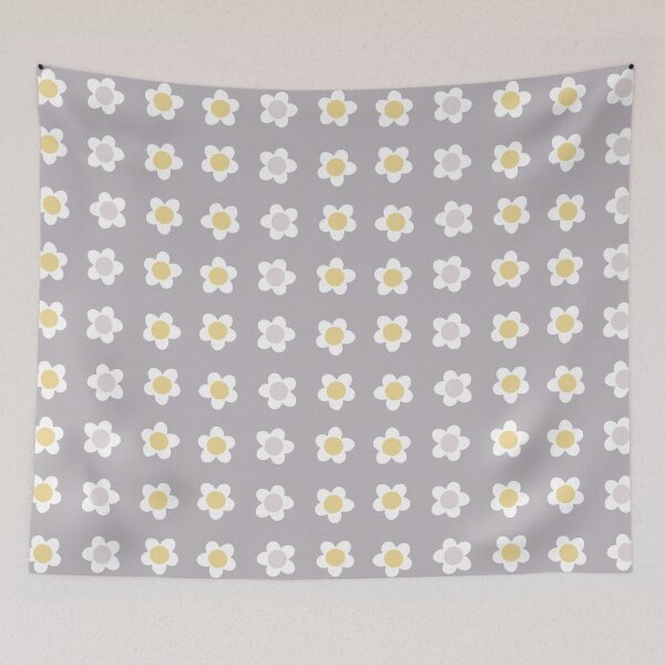 Item preview, Cute Flower Stripes Spring And Summer Floral Pattern Blue Gray designed and sold by scorpiolane.