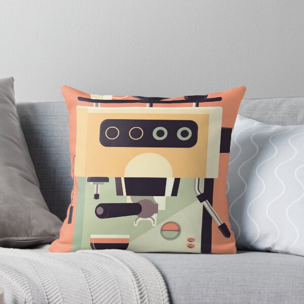 Item preview, Earthy Elegance: Minimalist Orange-Beige Espresso Machine Art designed and sold by yaseenart.
