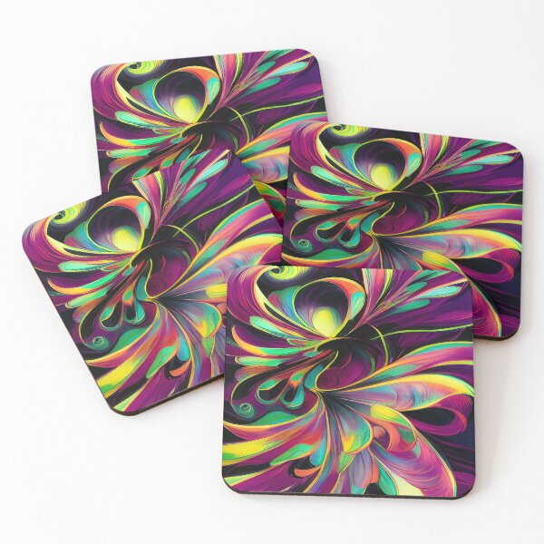Item preview, Whimsical Bursts of Blue Yellow and Violet on a Midnight Black Sky designed and sold by deniselynnimage.