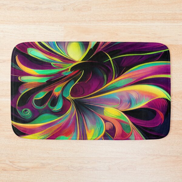Item preview, Whimsical Bursts of Blue Yellow and Violet on a Midnight Black Sky designed and sold by deniselynnimage.