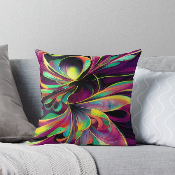 Item preview, Whimsical Bursts of Blue Yellow and Violet on a Midnight Black Sky designed and sold by deniselynnimage.