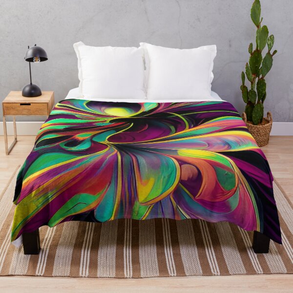 Item preview, Whimsical Bursts of Blue Yellow and Violet on a Midnight Black Sky designed and sold by deniselynnimage.