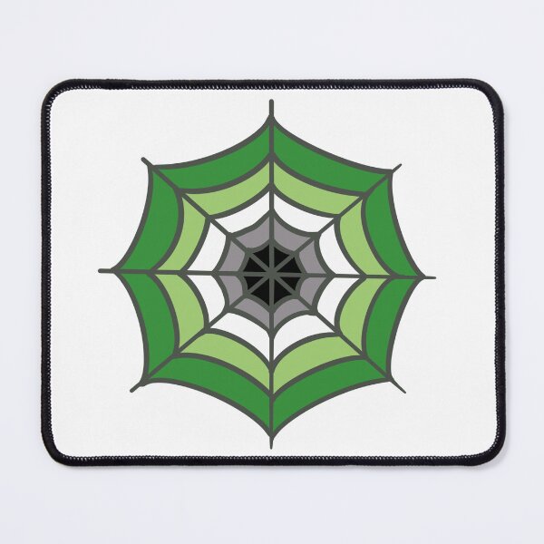 Item preview, Aromantic Pride Flag Spider Web designed and sold by rabbitvampire .