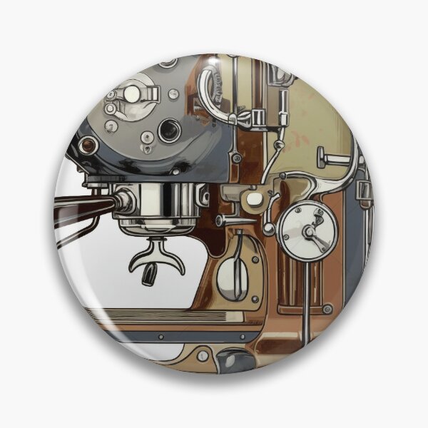Item preview, Retro-Futurism II Steampunk Rustic Espresso Machine Art designed and sold by yaseenart.