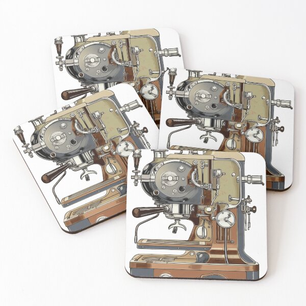 Item preview, Retro-Futurism II Steampunk Rustic Espresso Machine Art designed and sold by yaseenart.