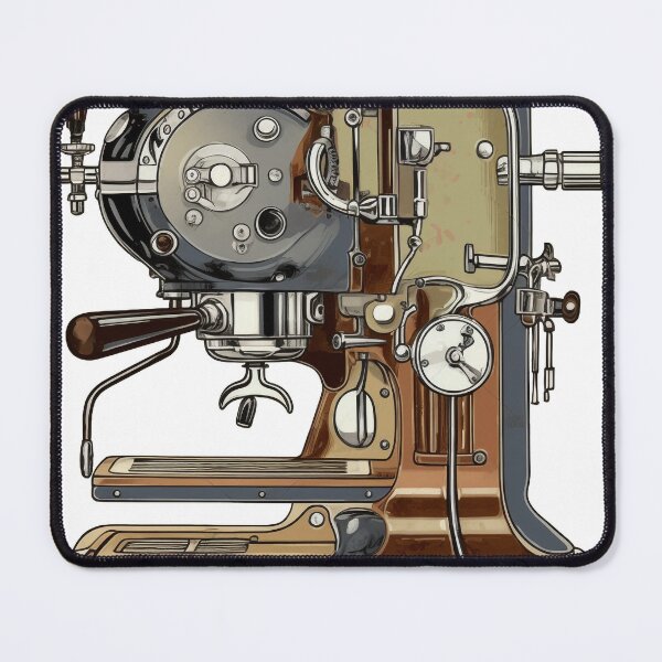 Item preview, Retro-Futurism II Steampunk Rustic Espresso Machine Art designed and sold by yaseenart.