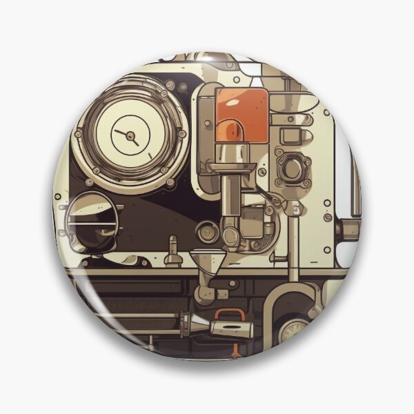 Item preview, Retro-FuturismIII: Steampunk Rustic Espresso Machine Art designed and sold by yaseenart.