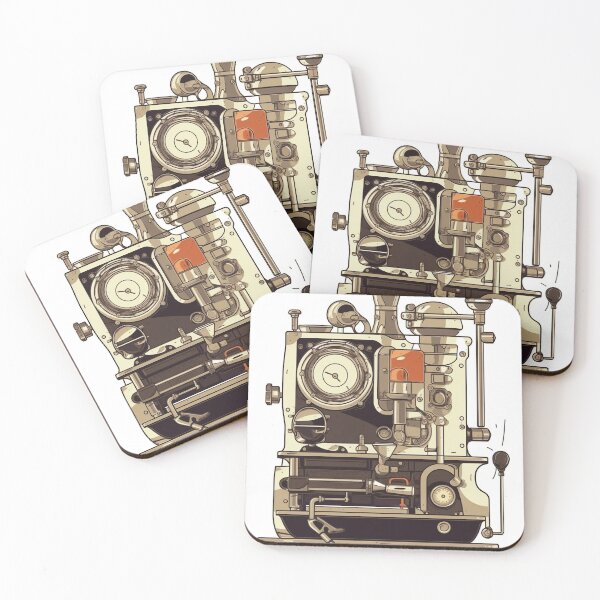 Item preview, Retro-FuturismIII: Steampunk Rustic Espresso Machine Art designed and sold by yaseenart.