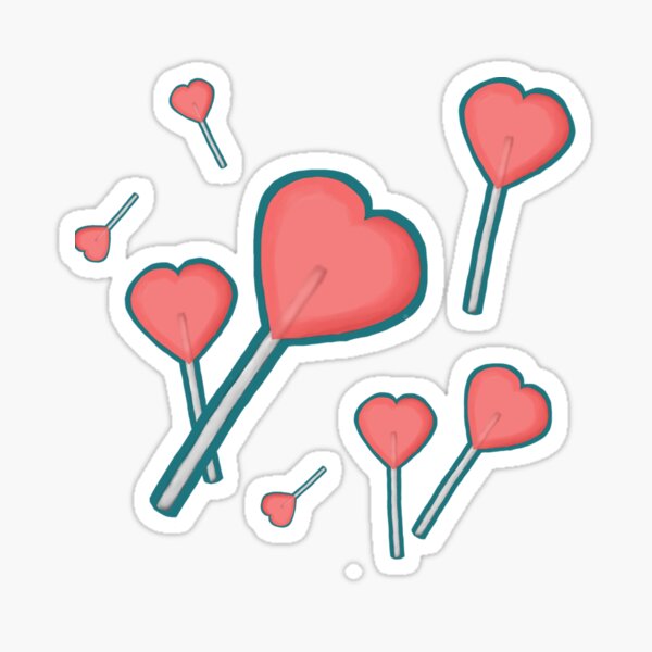Lollipop Heart Stickers