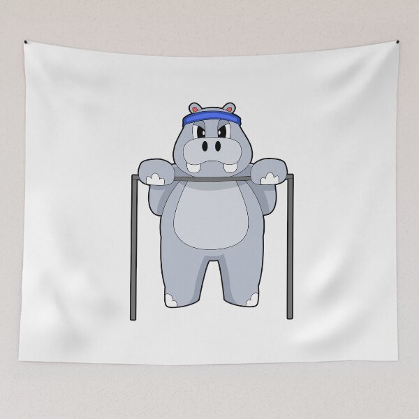 Item preview, Hippo Bodybuilder Pull ups Bodybuilding designed and sold by Snabdesign84.
