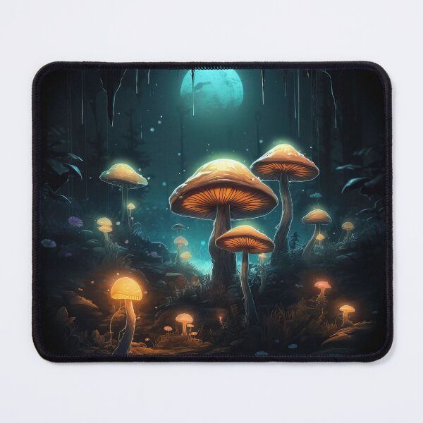 Item preview, Nighttime Glowing Mushroom Cave designed and sold by paulloed.