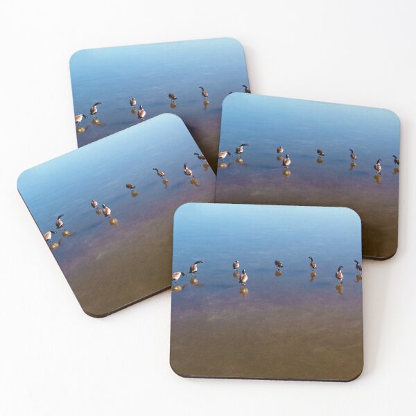 Item preview, Geese on Ice: Flock of Canadian Geese on a Frozen Colorado Lake designed and sold by CommandoCrane.