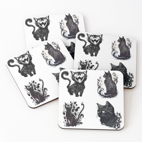Item preview, cat Sticker Ecstatic Dark Gothic designed and sold by Prototyp.