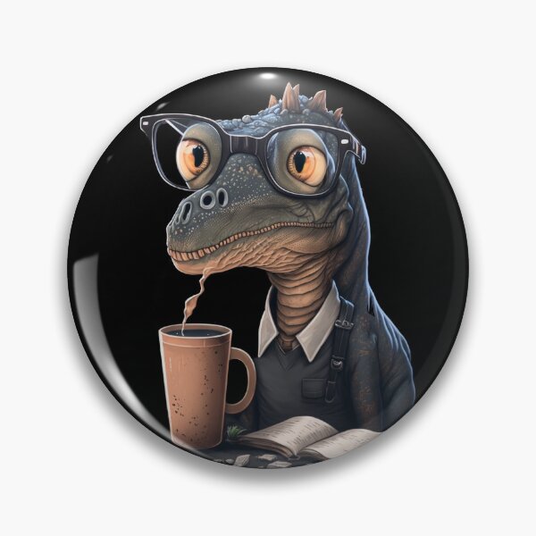 Item preview,  Dinosaur scholar with eyeglasses designed and sold by Midnight Kadama Studio.