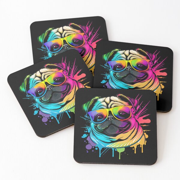 Item preview, Colorful Kawaii Gangsta Pug designed and sold by Leonardo Palumbo.
