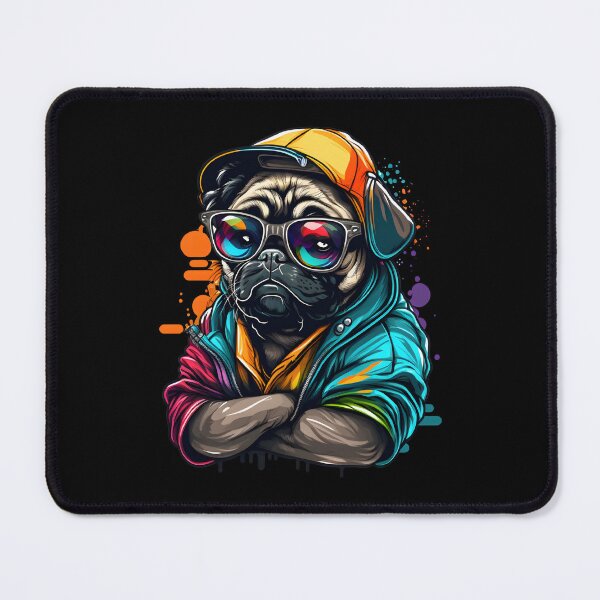 Item preview, Colorful Kawaii Gangsta Pug designed and sold by Leonardo Palumbo.