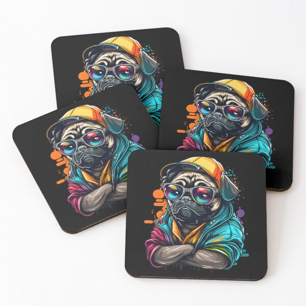 Item preview, Colorful Kawaii Gangsta Pug designed and sold by Leonardo Palumbo.