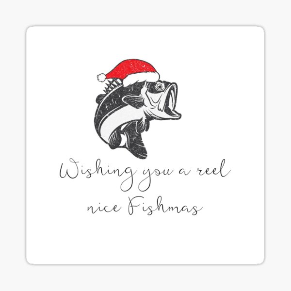 Bass Fishing Christmas Stickers for Sale