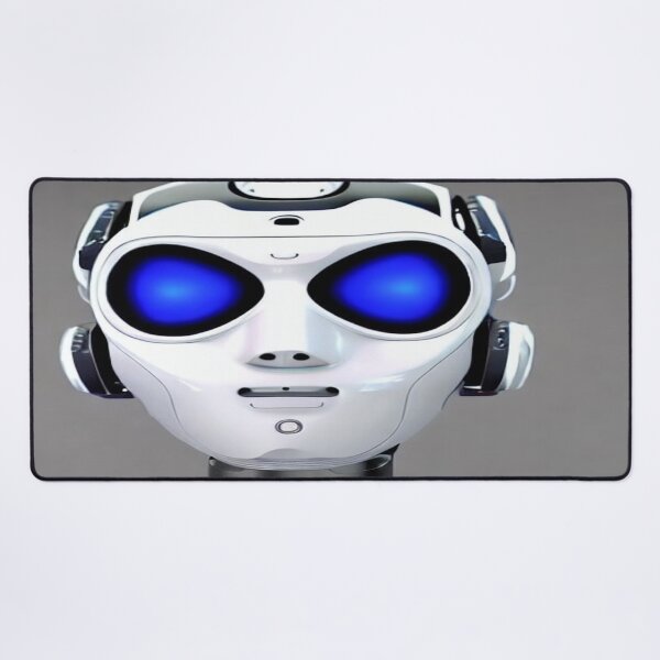 Item preview, The white robot with blue eyes designed and sold by NokenaDesign.