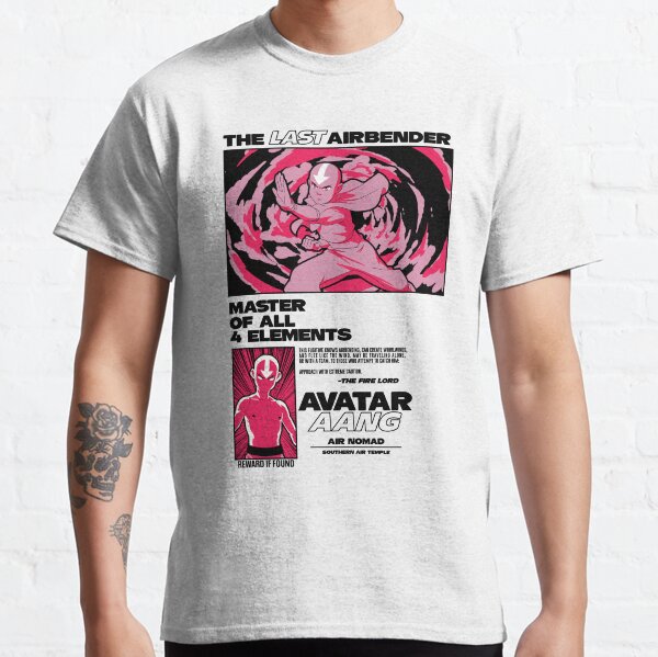 Avatar: Le dernier maître de l'air Aang Master Of All Elements Comic T-shirt classique