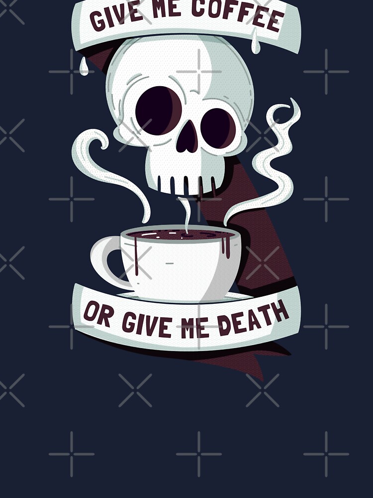 Give Me Coffee or Give Me Death Red T-Shirt, Small - Blackout Coffee Co.