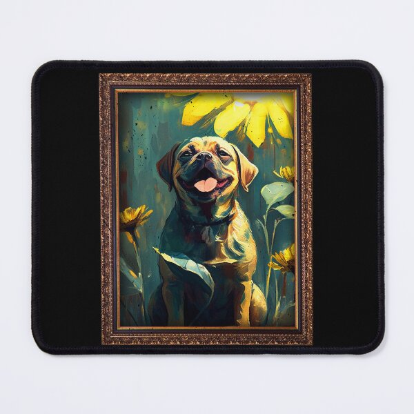 Item preview, Puggle Sunflower Painting Adorable Dog designed and sold by rafaeltto.