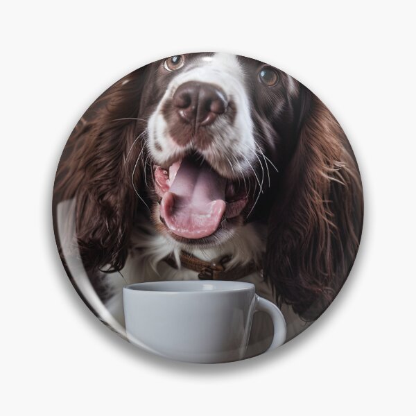 Item preview, Perky Pup: Adorable Alpine Spaniel Coffee for Caffeine Lovers designed and sold by ClawedCreations.