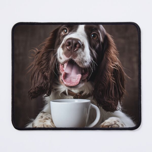 Item preview, Perky Pup: Adorable Alpine Spaniel Coffee for Caffeine Lovers designed and sold by ClawedCreations.