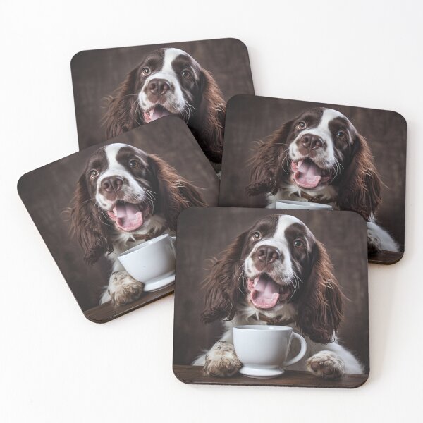 Item preview, Perky Pup: Adorable Alpine Spaniel Coffee for Caffeine Lovers designed and sold by ClawedCreations.