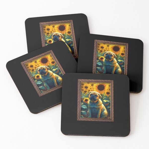 Item preview, Puggle Sunflower Painting Adorable Dog designed and sold by rafaeltto.