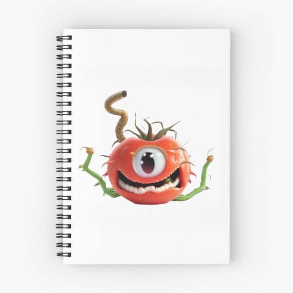 Item preview, One-eyed monster tomato with worm in head - tomato love designed and sold by SheepAttack.