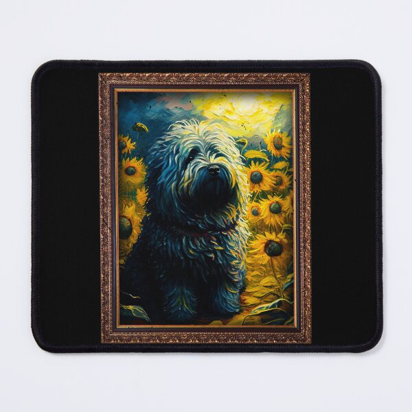 Item preview, Puli Sunflower Painting Adorable Dog designed and sold by rafaeltto.
