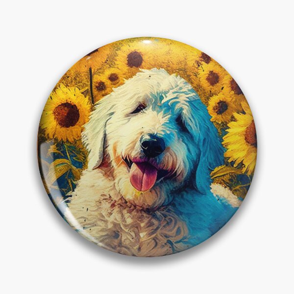 Item preview, Pyredoodle Sunflower Painting Adorable Dog designed and sold by rafaeltto.