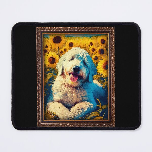Item preview, Pyredoodle Sunflower Painting Adorable Dog designed and sold by rafaeltto.