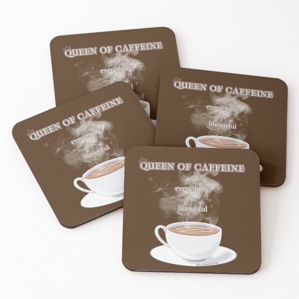 Item preview, QUEEN OF CAFFEINE AND EVERYTHING IS BREWTIFUL designed and sold by SlayItHonestly.