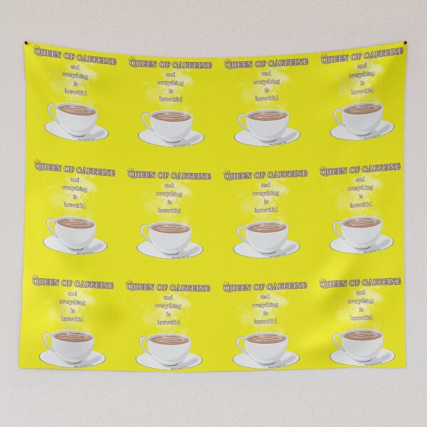 Item preview, QUEEN OF CAFFEINE AND EVERYTHING IS BREWTIFUL designed and sold by SlayItHonestly.