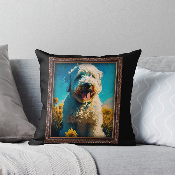 Item preview, Pyredoodle Sunflower Painting Adorable Dog designed and sold by rafaeltto.