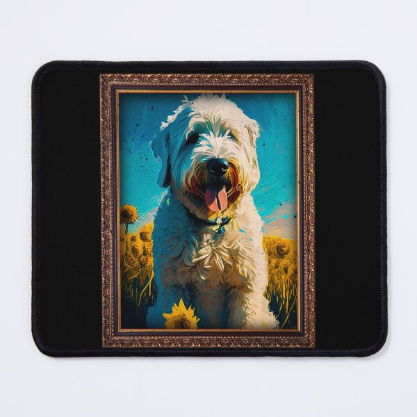 Item preview, Pyredoodle Sunflower Painting Adorable Dog designed and sold by rafaeltto.
