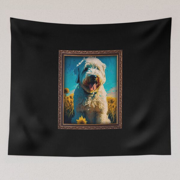 Item preview, Pyredoodle Sunflower Painting Adorable Dog designed and sold by rafaeltto.