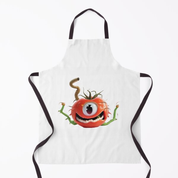 Item preview, One-eyed monster tomato with worm in head - tomato love designed and sold by SheepAttack.
