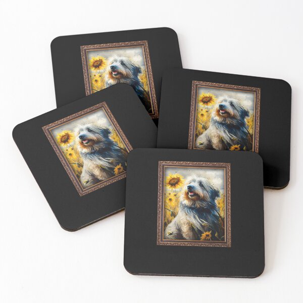 Item preview, Pyrenean Shepherd Sunflower Painting Adorable Dog designed and sold by rafaeltto.
