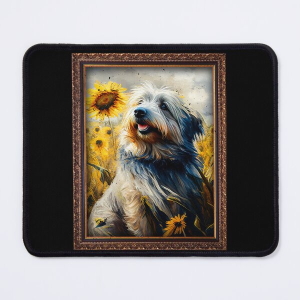 Item preview, Pyrenean Shepherd Sunflower Painting Adorable Dog designed and sold by rafaeltto.