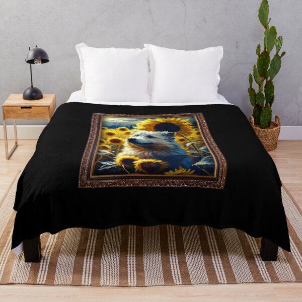 Item preview, Pyrenean Shepherd Sunflower Painting Adorable Dog designed and sold by rafaeltto.