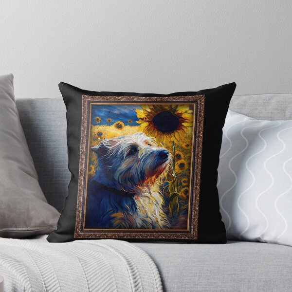 Item preview, Pyrenean Shepherd Sunflower Painting Adorable Dog designed and sold by rafaeltto.