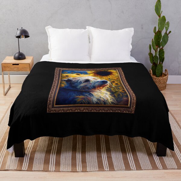 Item preview, Pyrenean Shepherd Sunflower Painting Adorable Dog designed and sold by rafaeltto.